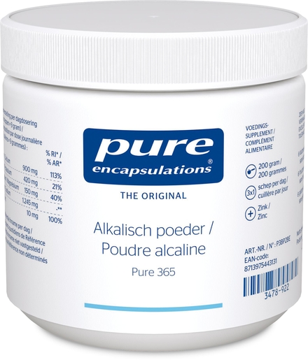 Poudre Alcaline Pure 365 200g | Zinc
