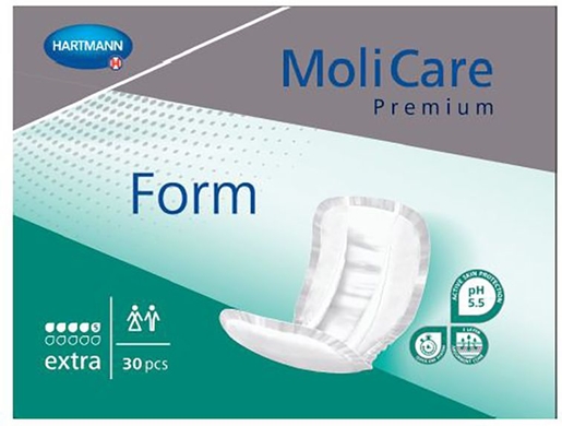 MoliCare Premium Form Extra Eén Maat 30 Inlegverbanden | Anatomische Inleggers