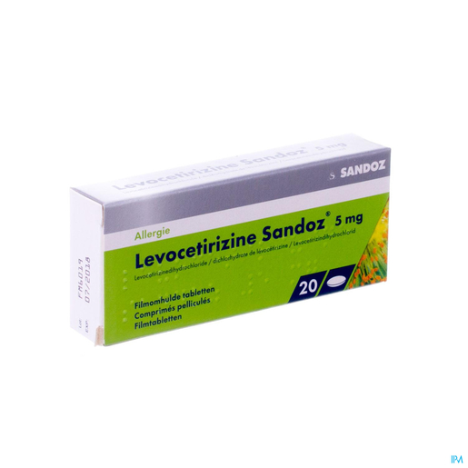 Levocetirizine Sandoz 5mg 20 Comprimés | Peau