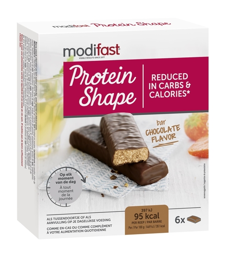 Modifast Protein Shape 6 Chocoladerepen | Uw afslankingsproducten aan de laagste prijs