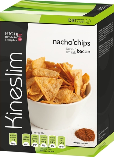 Kineslim Nacho Chips Bacon 2 Sachets | Régimes protéinés