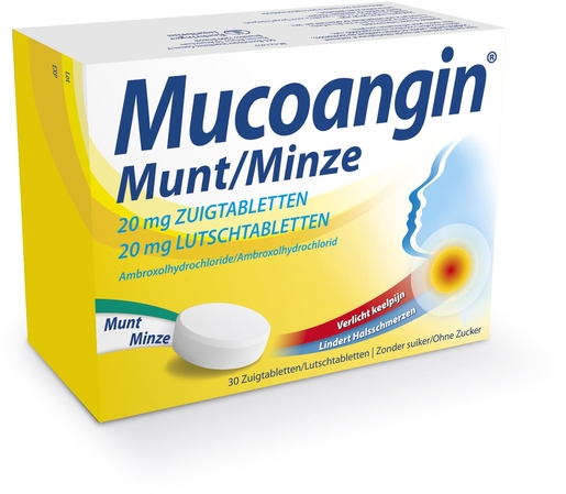 Mucoangin Munt 20mg 30 Zuigpastilles | Keelpijn