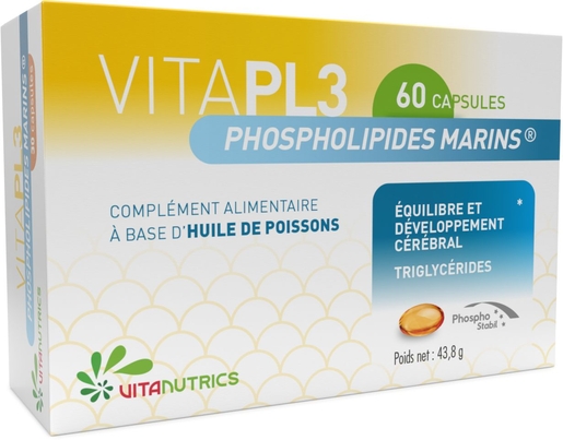 VitaPL3 Phospholipides Marins 60 Capsules | Huiles de poisson