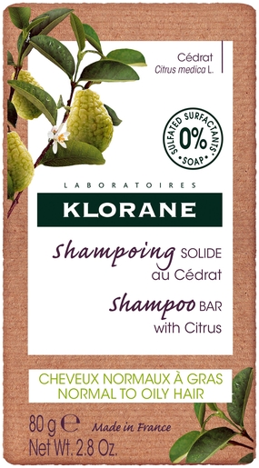 Klorane Vaste Shampoo Cedraat 80 g | Shampoo