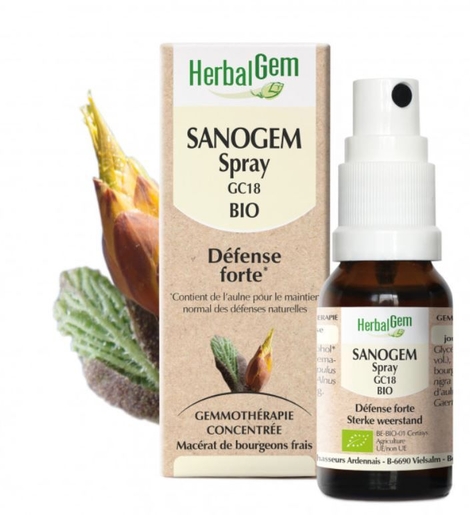 HerbalGem Sanogem Spray Bio 15ml | Défenses naturelles