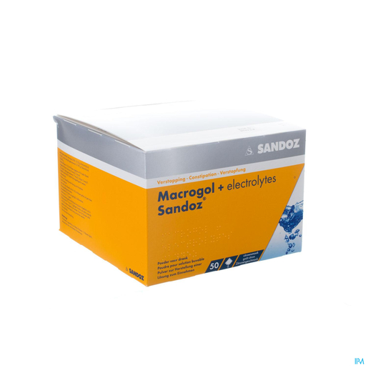 Macrogol + Electrolytes Sandoz 50 Sachets de Poudre | Constipation