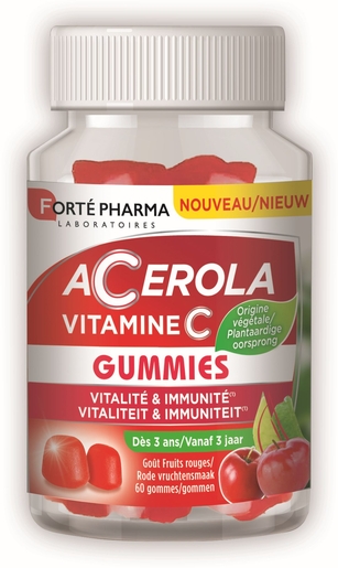 Acerola Gummies Vitamine C 60 Gommen | Natuurlijk afweersysteem - Immuniteit