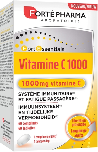 Forte Pharma Vitamine C 1000 60 Tabletten | Natuurlijk afweersysteem - Immuniteit