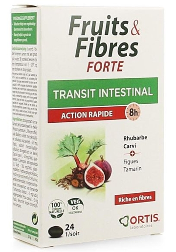 Ortis Fruits &amp; Fibres Forte Transit Intestinal Action Rapide 24 Comprimés | Nos Best-sellers