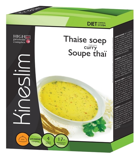 Kineslim Thaise Currysoep Poeder 4x25g | Eiwitdiëten