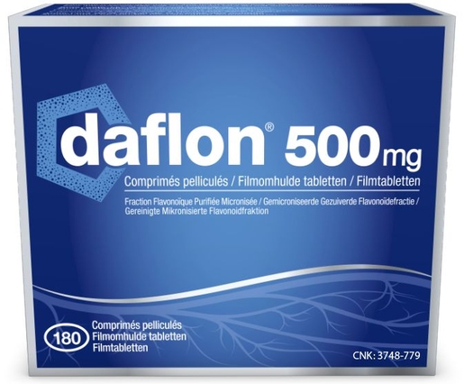 Daflon 500mg 180 Comprimés Pelliculés | Hémorroïdes