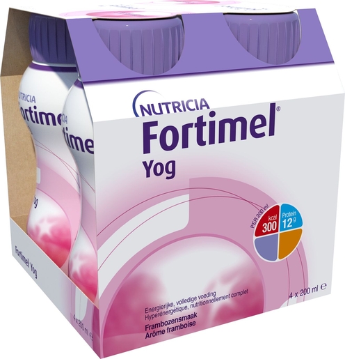 Fortimel YOG Arôme Framboise 4x200ml | Régimes protéinés