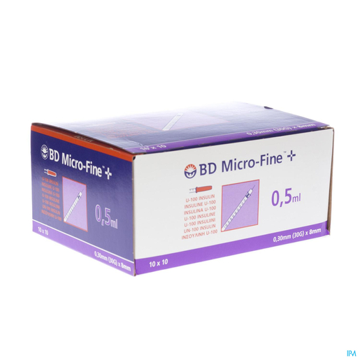 BD Micro-Fine+ Seringues à Insuline 0,3ml (30Gx8mm) 10 Pièces | Diabète - Glycémie