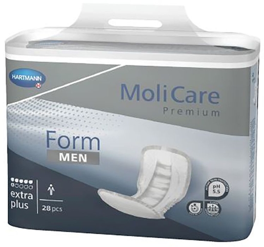 MoliCare Premium Form Men Extra Plus Eén Maat 28 Inlegverbanden | Anatomische Inleggers