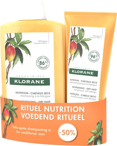 Klorane Duo Mango shampoo 400 ml + conditioner 200 ml | Conditioners