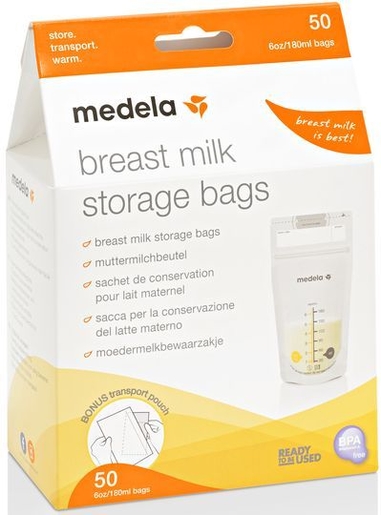 Medela Zakjes Voor Moedermelk 180 ml 50 | Borstvoeding
