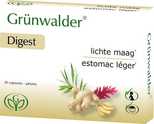 Grunwalder Digest Estomac Léger 30 Capsules | Digestion - Transit