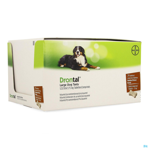 Drontal Large Dog Tasty 525/504/ 175 mg tabl 24 | Geneesmiddelen voor honden