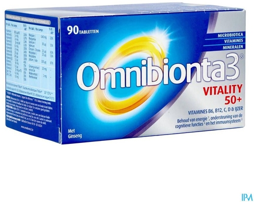 Omnibionta-3 Vitality 50+ 90 Tabletten | Vitaliteit & evenwicht