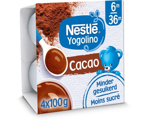 NESTLÉ Yogolino Dessert Cacao Bébé 6+ Mois 4x100g | Alimentation