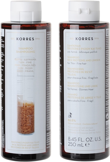 Korres Volume Shampoo Rijstproteïne &amp; Linde 250 ml | Shampoo