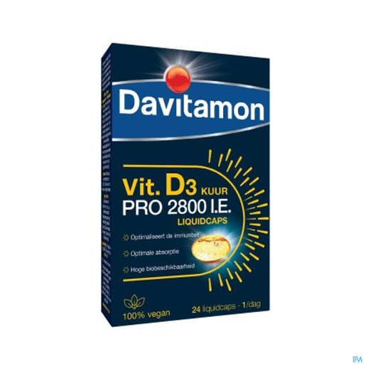 Davitamon Vitamine D3 2800iU 24 Capsules | Calcium - Vitamine D
