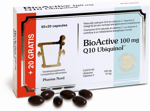 BioActive Q10 100mg 80 Capsules (60 + 20 gratis) | Antioxidanten