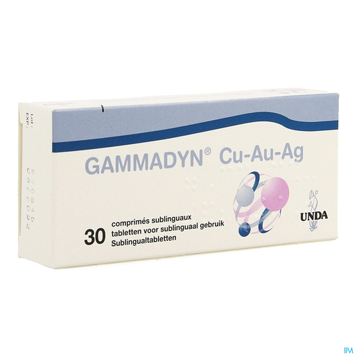Gammadyn Koper (Cu) Goud (Au) Zilver (Ag) 30 Tabletten | Sporenelementen