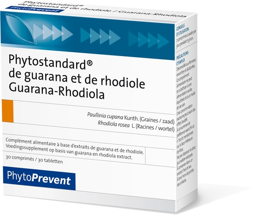 Phytostandard Guarana-Rhodiola 30 Tabletten | Conditie - Tonus
