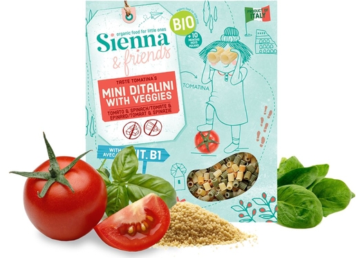 Sienna &amp; Friends Mini Ditalini Aux Légumes +10 Mois 350g | Alimentation