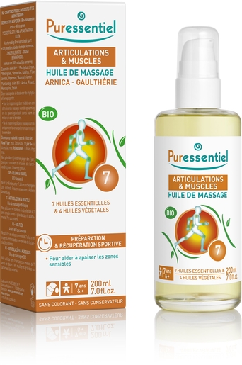 Puressentiel Gewrichten Massage Olie Arnica Bio 200ml | Spieren - Gewrichten - Spierpijn