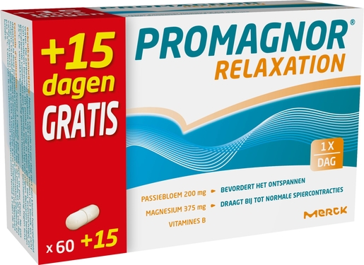 Promagnor Relaxation 60 Capsules (+ 15 gratis capsules) | Stress - Ontspanning