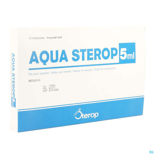 Aqua Sterop Water voor Injectie 10 Ampullen x 5ml | Injecties