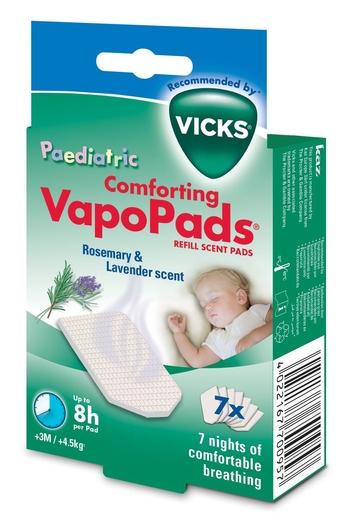 Vicks Paediatric Comforting VapoPads 7 Pièces | Aide la respiration