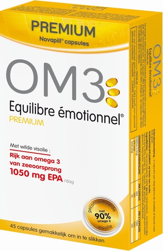 OM3 Emotioneel Evenwicht Premium 45 Capsules | Omega 3 - Omega 6