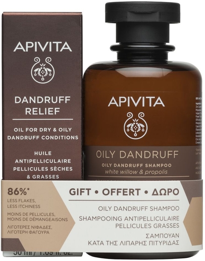 Apivita Dry Dandruff Antiroosshampoo 250 ml + Gratis Antiroosolie 50 ml | Antiroos