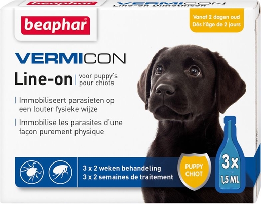 Beaphar Vermicon Line-on Puppy’s 3 x 1,5 ml | Vlooien- en tekenwerende middelen