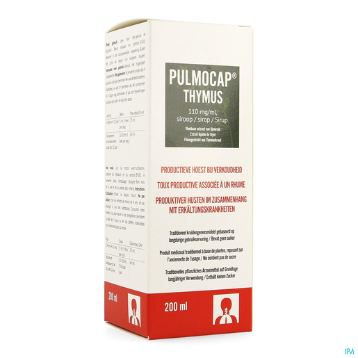 Pulmocap Thymus Siroop 200ml | Vette hoest