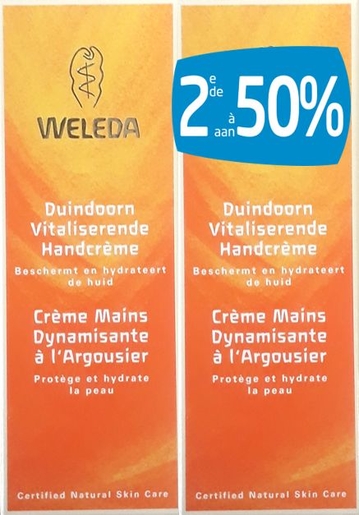 Weleda Stimulerende Handcrème met Duindoorn 2x50ml (2de aan - 50%) | Schoonheid en hydratatie van handen
