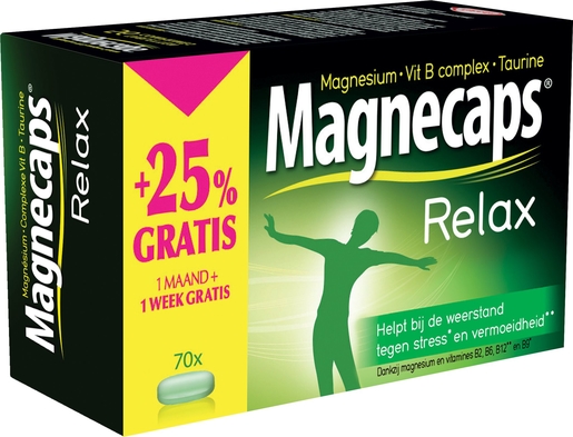 Magnecaps Relax 70 Tabletten (+ 25% gratis) | Stress - Ontspanning