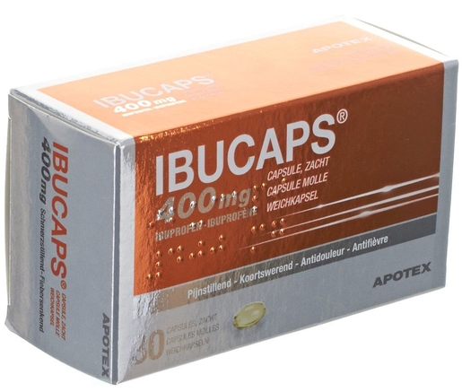 Ibucaps 400mg Apotex 30 Zachte Capsules | Hoofdpijn - Diverse pijnen