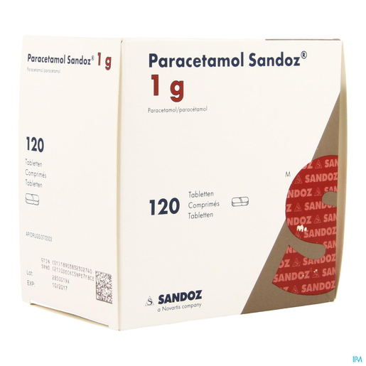 Paracetamol Sandoz 1g 120 Tabletten | Hoofdpijn - Diverse pijnen