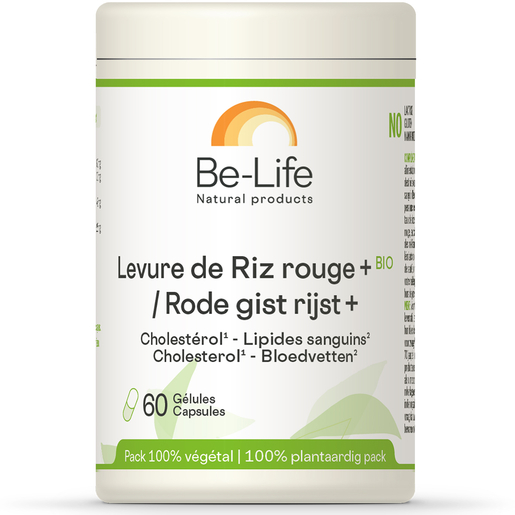 Be Life Levure de Riz rouge + Bio 60 Gélules | Cholestérol