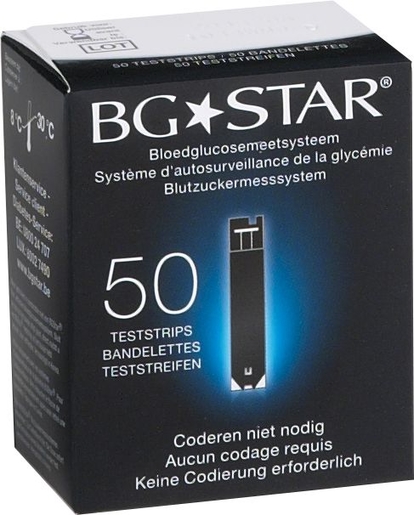 BG Star 50 strips | Diabetes - Glycemie