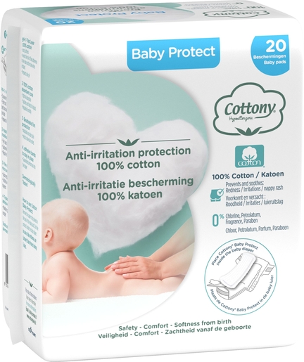 Cottony Baby Protect 20 Beschermingen | Luiers -  Babydoekjes - Liniment