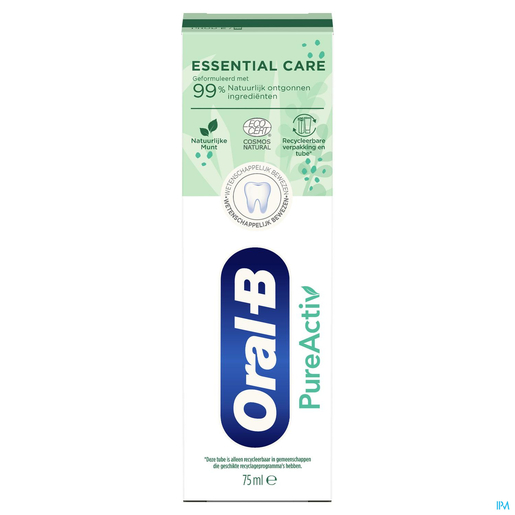 Oral-B PureActiv Soin Essentiel Dentifrice 75ml | Dentifrice - Hygiène dentaire