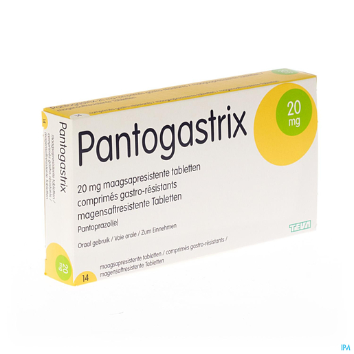 Pantogastrix Teva 20mg 14 Comprimés Gastrorésistants | Acidité gastrique