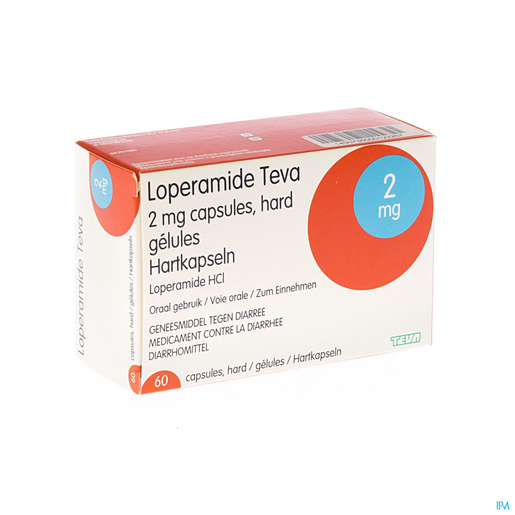Loperamide Teva 2mg 60 Capsules | Diarrhée - Turista