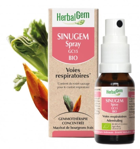 HerbalGem Sinugem Bio Spray 15 ml | Ademhaling - Neus