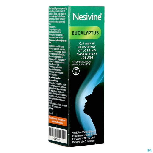 NESIVINE EUCALYPTUS 0,5MG/ML    NEUSSPRAY OPL 15ML | Verstopte neus - Neussprays of -druppels